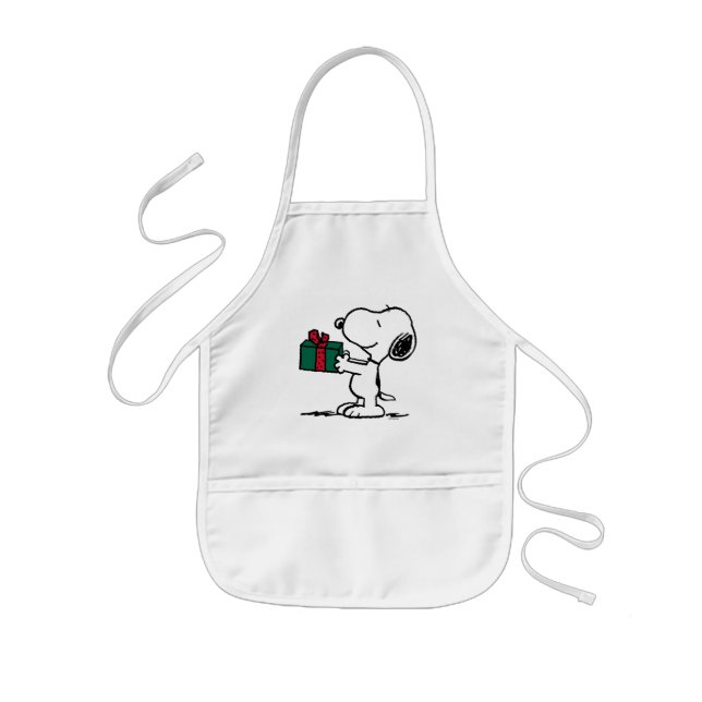 Jordnötter | Snoopy jul Gift Giver Barnförkläde (Framsidan)
