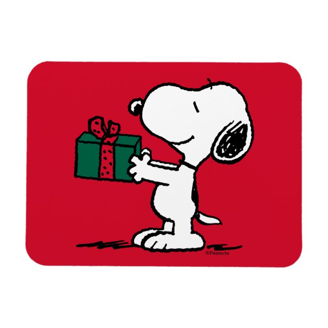 Jordnötter | Snoopy jul Gift Giver Magnet (Horisontell)
