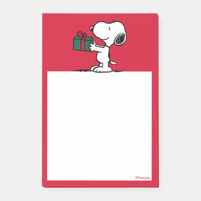 Jordnötter | Snoopy jul Gift Giver Post-it Block (Framsida)