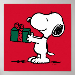 Jordnötter Snoopy jul Gift Giver Poster