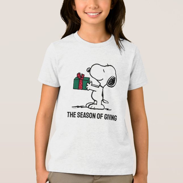 Jordnötter | Snoopy jul Gift Giver T Shirt (Framsida)