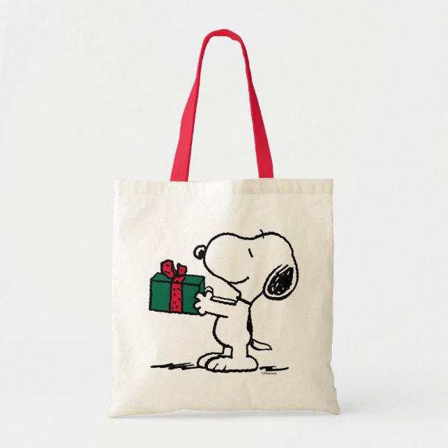 Jordnötter | Snoopy jul Gift Giver Tygkasse (Framsidan)