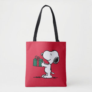 Jordnötter Snoopy jul Gift Giver Tygkasse