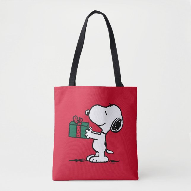 Jordnötter | Snoopy jul Gift Giver Tygkasse (Framsida)