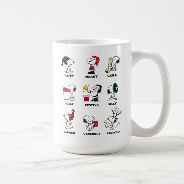 Jordnötter | Snoopy Jul Helgdag Moderna Kaffemugg (Höger)