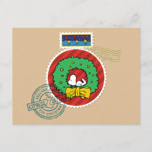 Jordnötter Snoopy jul Postage Frimärke Helg Vykort