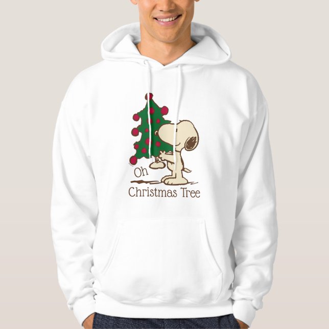 Jordnötter | Snoopy Julgran Hoodie (Framsida)