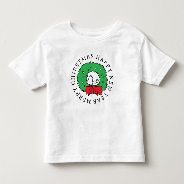 Jordnötter | Snoopy Julkrans T Shirt (Framsida)