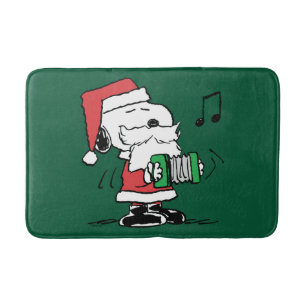 Jordnötter Snoopy Jultomten Accordian Badrumsmatta