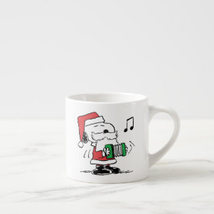Jordnötter Snoopy Jultomten Accordian Espressomugg