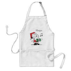 Jordnötter   Snoopy Jultomten Accordian Förkläde