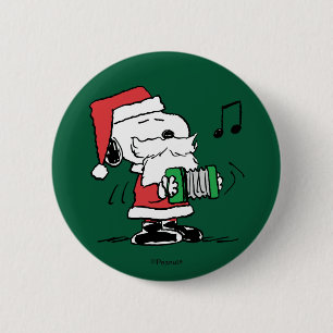 Jordnötter Snoopy Jultomten Accordian Knapp