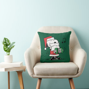 Jordnötter Snoopy Jultomten Accordian Kudde