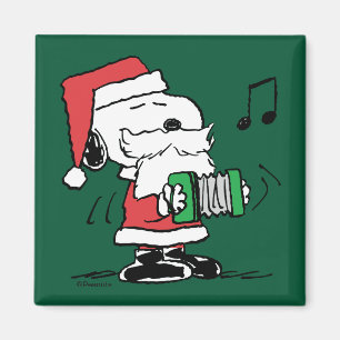 Jordnötter Snoopy Jultomten Accordian Magnet
