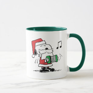 Jordnötter Snoopy Jultomten Accordian Mugg