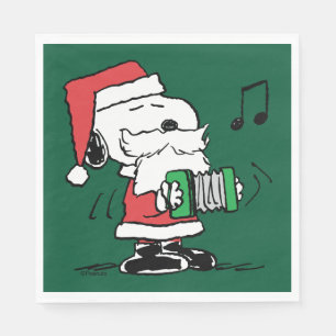 Jordnötter Snoopy Jultomten Accordian Pappersservett