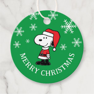Jordnötter Snoopy Jultomten Gåvor Etiketter