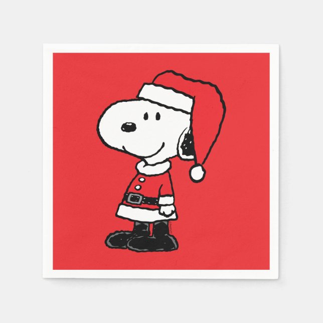 Jordnötter | Snoopy Jultomten Pappersservett (Framsidan)