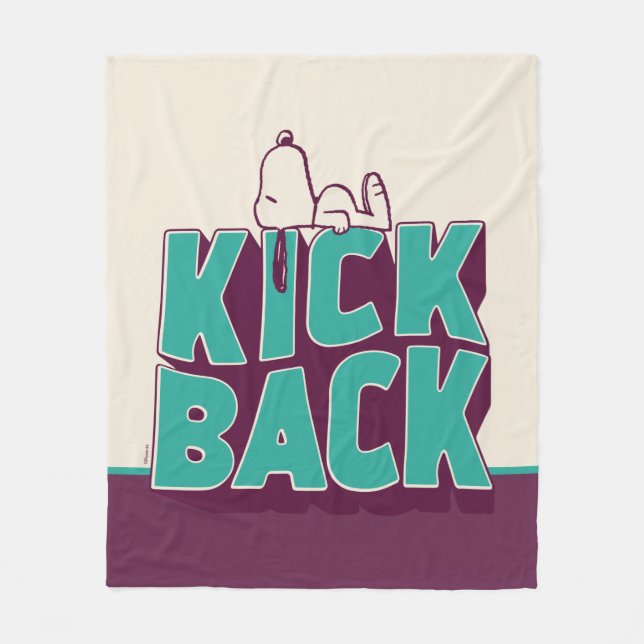 Jordnötter | Snoopy Kickback Fleecefilt (Framsidan)