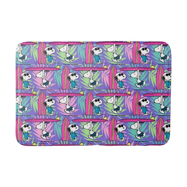 Jordnötter | Snoopy Lila Surfa Mönster Badrumsmatta (Framsidan)