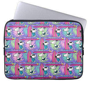 Jordnötter Snoopy Lila Surfa Mönster Laptop Fodral