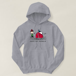Jordnötter Snoopy & Linus Down Fylld Jacka Hoodie