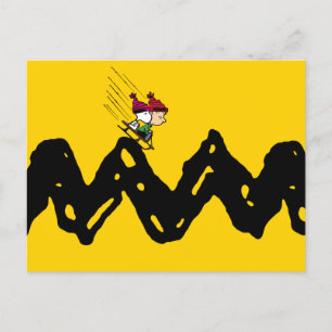 Jordnötter Snoopy & Linus Sled Ride Vykort