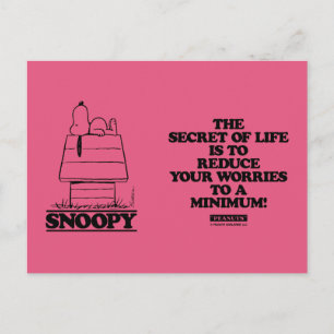 Jordnötter Snoopy Livets Hemlighet Vykort