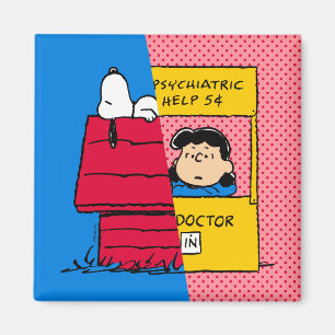 Jordnötter Snoopy & Lucy halv & halv Magnet
