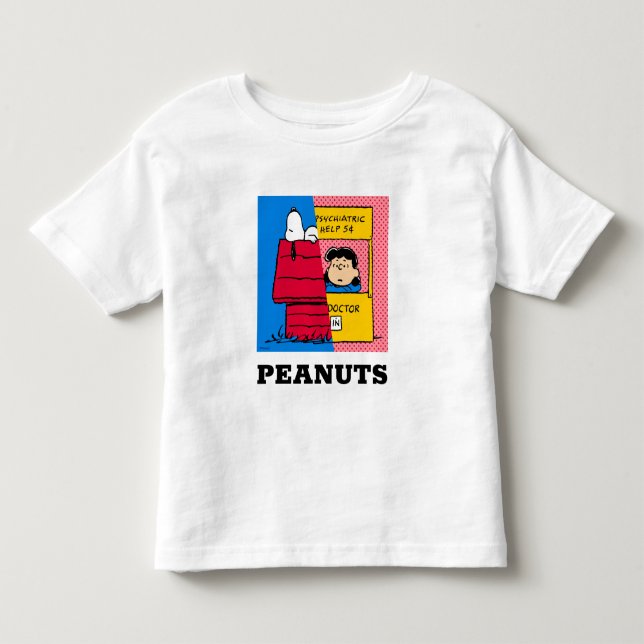 Jordnötter | Snoopy & Lucy halv & halv T Shirt (Framsida)