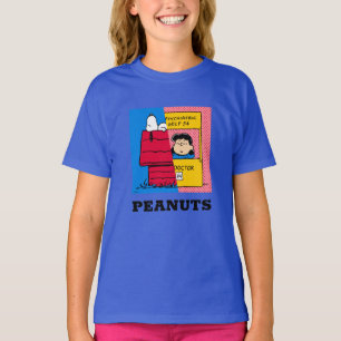 Jordnötter Snoopy & Lucy halv & halv T Shirt