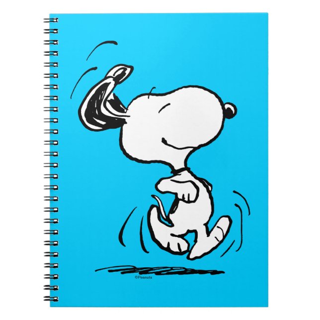 Jordnötter | Snoopy Lycklig Dance Anteckningsbok (Framsidan)