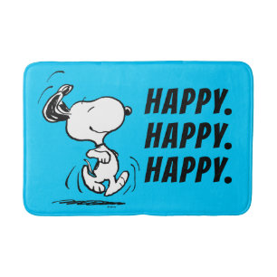 Jordnötter   Snoopy Lycklig Dance Badrumsmatta