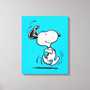 Jordnötter Snoopy Lycklig Dance Canvastryck