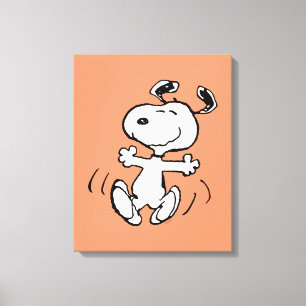 Jordnötter   Snoopy Lycklig Dance Canvastryck