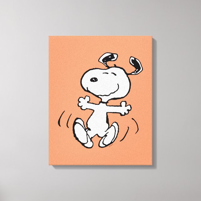 Jordnötter | Snoopy Lycklig Dance Canvastryck (Framsida)