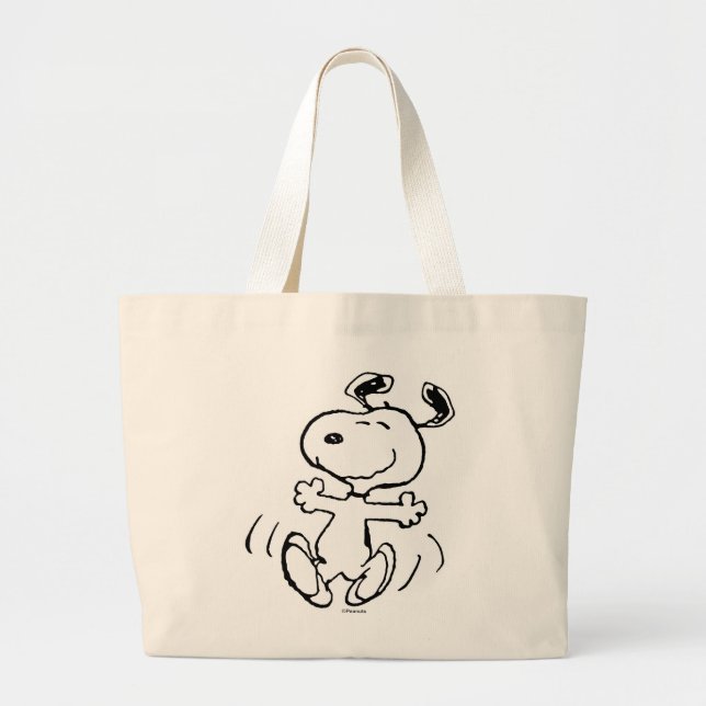 Jordnötter | Snoopy Lycklig Dance Jumbo Tygkasse (Framsidan)
