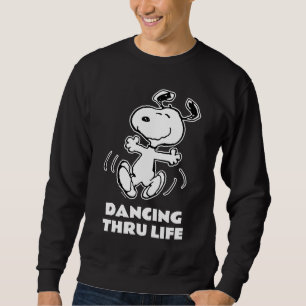 Jordnötter Snoopy Lycklig Dance Lång Ärmad Tröja