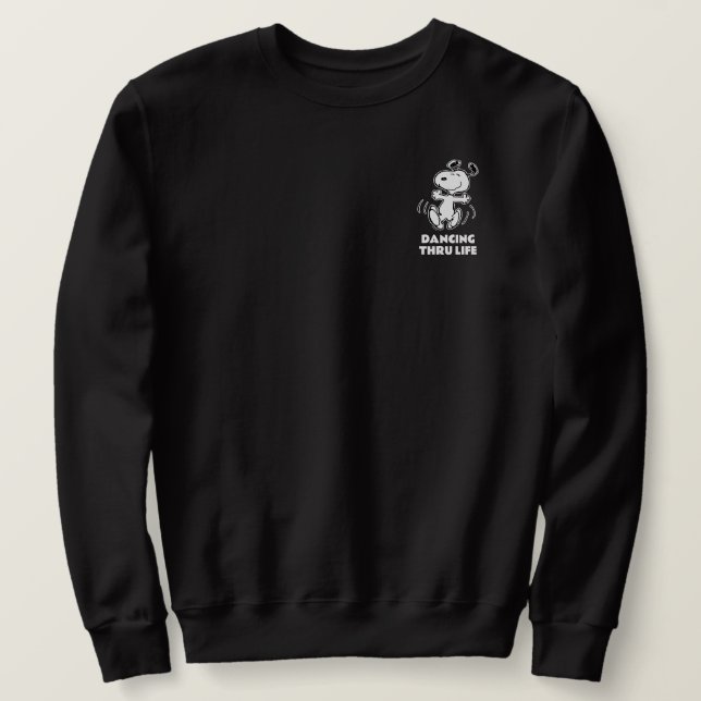 Jordnötter | Snoopy Lycklig Dance Lång Ärmad Tröja (Design framsida)