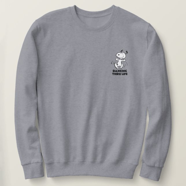 Jordnötter | Snoopy Lycklig Dance Lång Ärmad Tröja (Design framsida)
