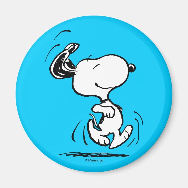 Jordnötter | Snoopy Lycklig Dance Magnet (Framsidan)