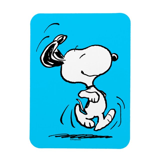 Jordnötter | Snoopy Lycklig Dance Magnet (Vertikal)