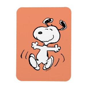 Jordnötter Snoopy Lycklig Dance Magnet