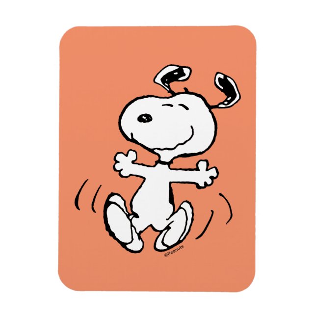 Jordnötter | Snoopy Lycklig Dance Magnet (Vertikal)