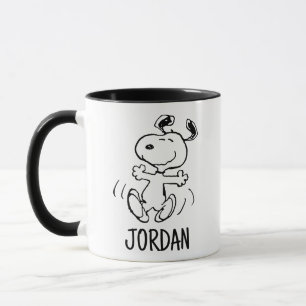Jordnötter Snoopy Lycklig Dance Mugg