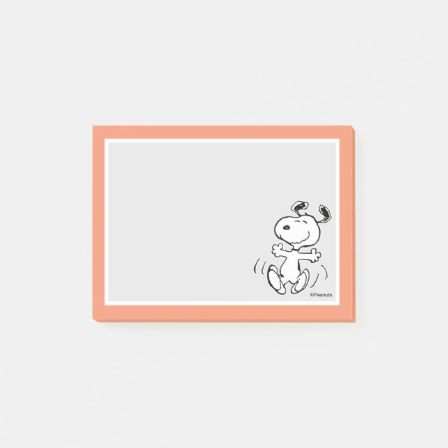 Jordnötter | Snoopy Lycklig Dance Post-it Block (Framsida)