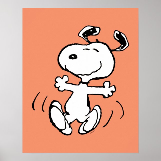 Jordnötter | Snoopy Lycklig Dance Poster (Framsidan)