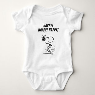 Jordnötter Snoopy Lycklig Dance T Shirt