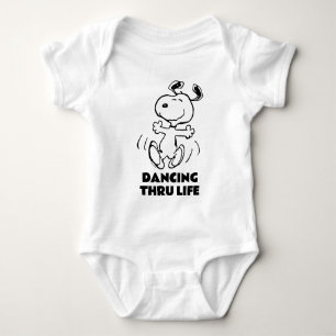 Jordnötter Snoopy Lycklig Dance T Shirt