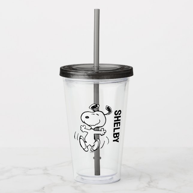 Jordnötter | Snoopy Lycklig Dance Take Away Mugg (Framsida)